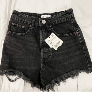 Zara Black Denim Shorts